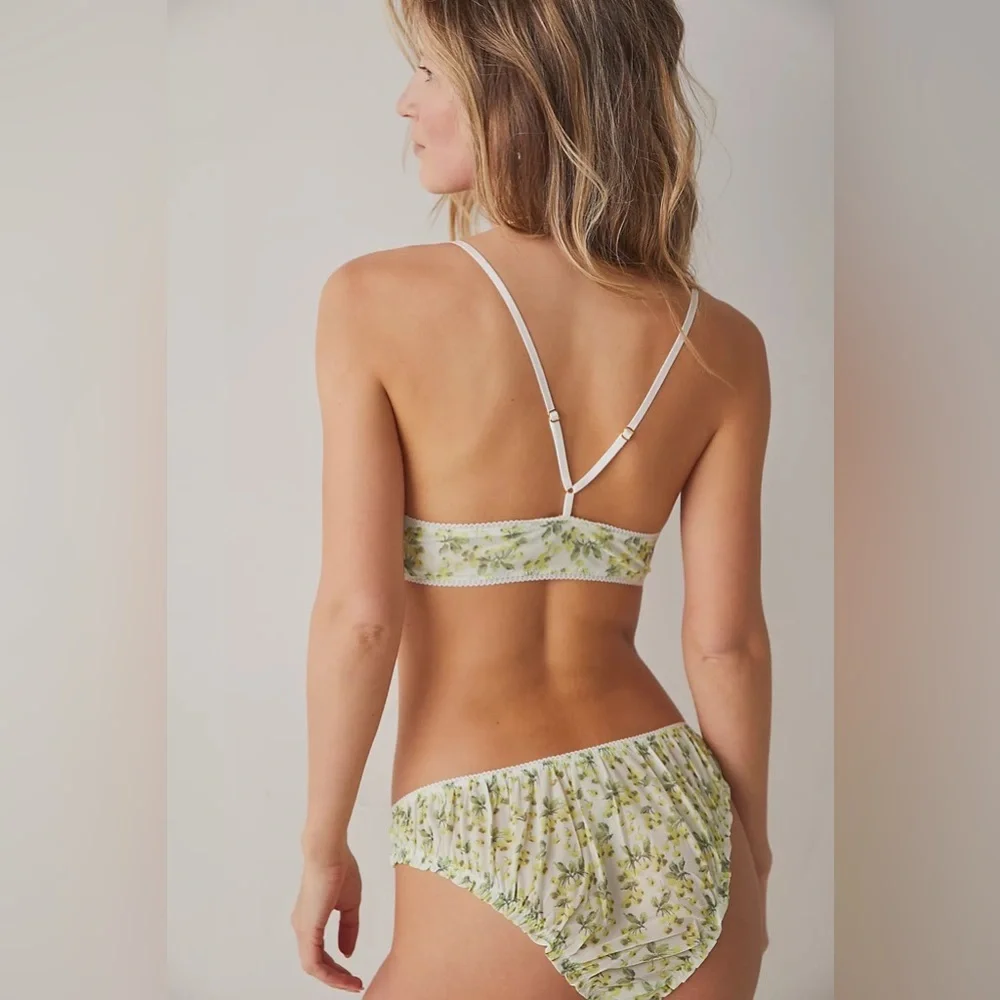 New🌟At Home Printed Mesh Bikini Undies-Lemon Combo